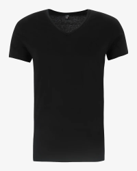 Men's black Dean V-neck T-shirt by Alan Red, front view