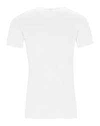 Men's white NOV deep V-neck T-shirt by Alan Red, front view