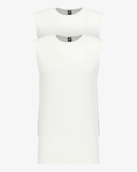 Men's white Montana sleeveless crew-neck T-shirt by Alan Red, front view