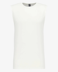 Men's white Montana sleeveless crew-neck T-shirt by Alan Red, front view