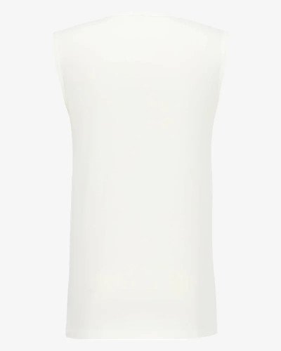 Men's white Montana sleeveless T-shirt by Alan Red, back view