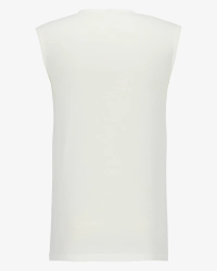 Men's white Minto sleeveless T-shirt by Alan Red, back view