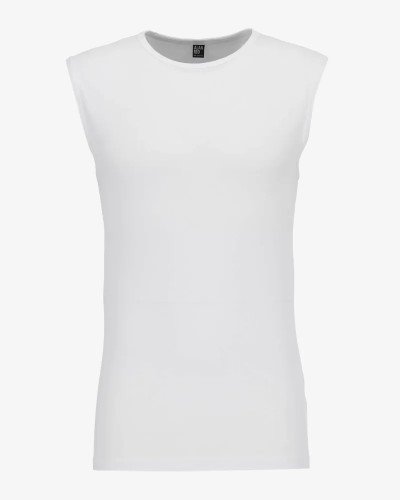 Men's white Orlando sleeveless crew-neck T-shirt by Alan Red, front view
