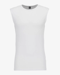 Men's white Orlando sleeveless crew-neck T-shirt by Alan Red, front view
