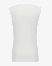 Men's white Occident sleeveless T-shirt by Alan Red, back view