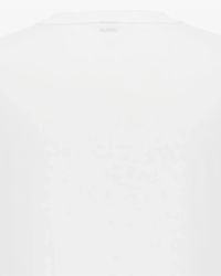 Back logo detail of the men's white Virginia Long T-shirt by Alan Red