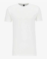 Men's white Virginia Long extra-long crew-neck T-shirt by Alan Red, front view