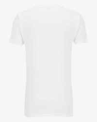 Men's white Virginia Long extra-long T-shirt by Alan Red, back view