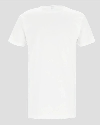 Back view of the Alan Red Vermont Long men's white extra-long T-shirt