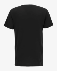 Back view of the Alan Red Vermont Long men's black extra-long T-shirt