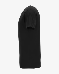 Side view of the Alan Red Vermont Long men's black extra-long T-shirt