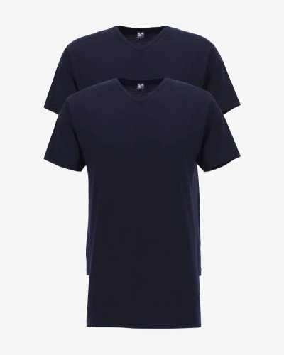 Two-pack of Alan Red Vermont Long men's navy extra-long T-shirts