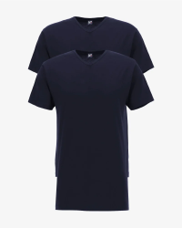 Two-pack of Alan Red Vermont Long men's navy extra-long T-shirts