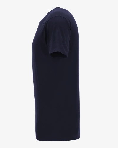Side view of the Alan Red Vermont Long men's navy extra-long T-shirt