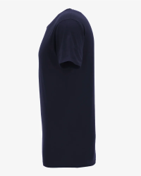 Side view of the Alan Red Vermont Long men's navy extra-long T-shirt