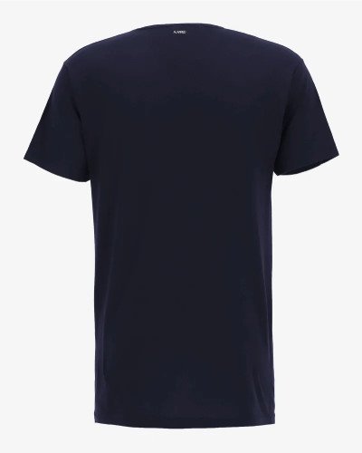 Back view of the Alan Red Vermont Long men's navy extra-long T-shirt