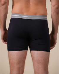 Back view of the Alan Red Lasting men's navy boxer briefs