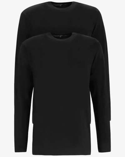 Two-pack of Alan Red Virginia Sleeve men's black long-sleeve T-shirts
