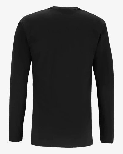 Back view of the Alan Red Virginia Sleeve men's black long-sleeve T-shirt