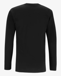 Back view of the Alan Red Virginia Sleeve men's black long-sleeve T-shirt