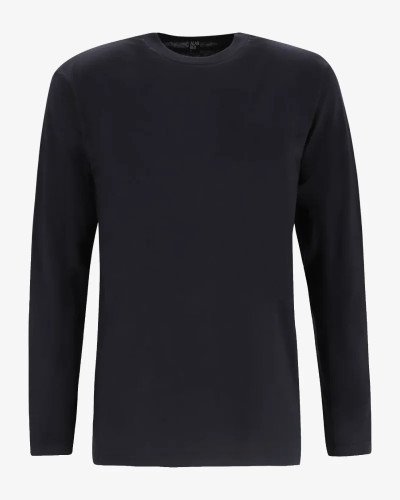 Front view of the Alan Red Virginia Sleeve men's navy long-sleeve T-shirt
