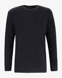 Front view of the Alan Red Virginia Sleeve men's navy long-sleeve T-shirt