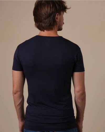 Alan Red Baltimora black men's T-shirt worn, back view