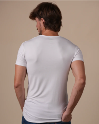 Alan Red Bilbao white men's T-shirt worn, back view