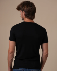Alan Red Bilbao black men's T-shirt worn, back view