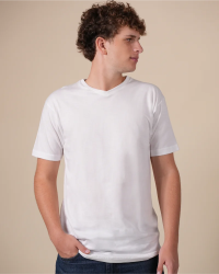 Alan Red West Virginia white men's T-shirt worn, front view