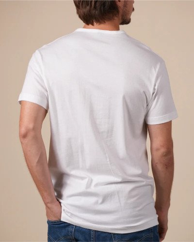 Alan Red Vermont black men's T-shirt worn, back view