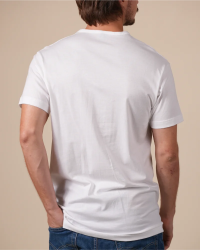Alan Red Vermont black men's T-shirt worn, back view
