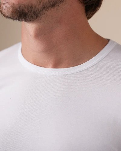 Crew-neck detail of the Alan Red Ottawa white men's T-shirt