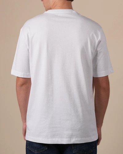 Alan Red Vanice white men's T-shirt worn, back view