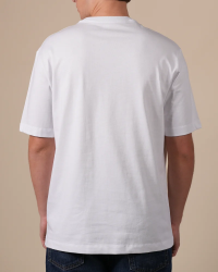 Alan Red Vanice white men's T-shirt worn, back view