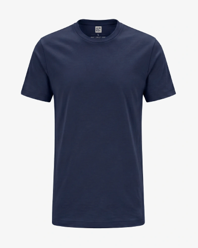 Alan Red Venice men's deep blue short-sleeve crew-neck T-shirt, front product view on white background.