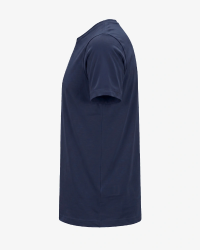 Alan Red Venice men's deep blue T-shirt, side view showing short sleeve and side seam details.