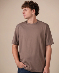 Alan Red Venice men's taupe short-sleeve crew-neck T-shirt, front product view on white background.
