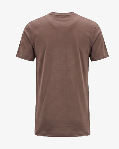 Alan Red Venice men's taupe crew-neck T-shirt, rear product view on white background.