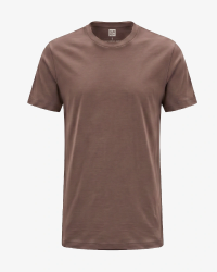 Alan Red Venice men's taupe short-sleeve crew-neck T-shirt, front product photograph.