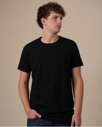 Alan Red Derby Long men's black crew-neck T-shirt