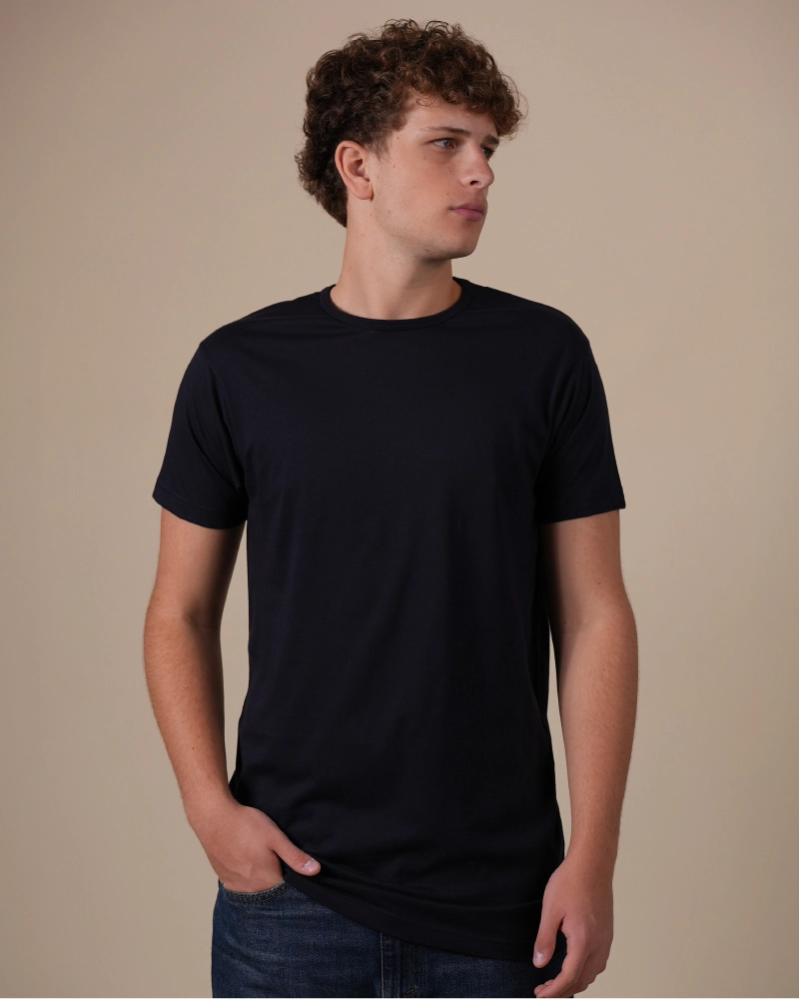Alan Red Derby Long men's navy crew-neck T-shirt