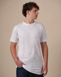 Alan Red Virginia Long men's white crew-neck T-shirt